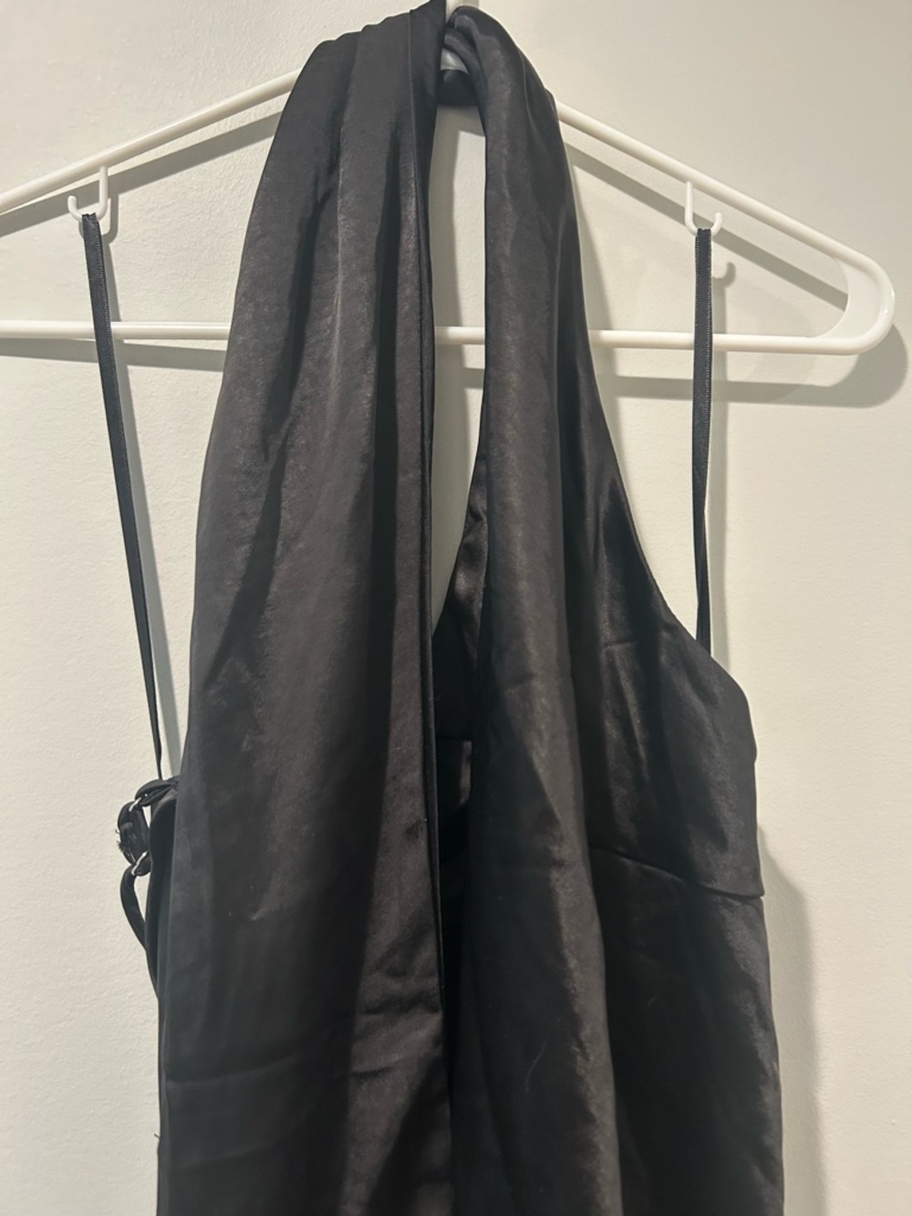 SOLD OUT Selfie Leslie Black Italian Summer Tie Neck Midi/Maxi Dress Black - Picture 6 of 10